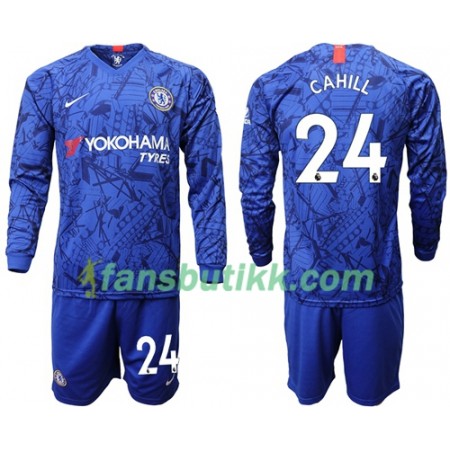 Fotballdrakt Chelsea Cahill 24 Barn Hjemmetrøye 2019-2020 Langermet